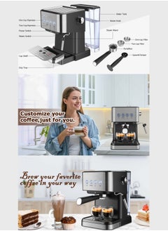 M MIAOYAN New coffee machine Italian semi-automatic espresso high pressure extraction milk foam coffee machine  - Image 5