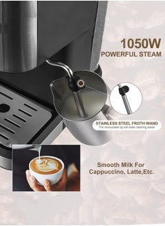 M MIAOYAN New coffee machine Italian semi-automatic espresso high pressure extraction milk foam coffee machine  - Image 2