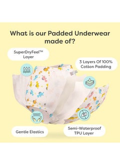 Superbottoms superbottoms Padded Underwear for Growing Babies/Toddlers | with 3 Layers of Cotton Padding & Super DryFeel Layer| Pull-Up for Potty Training (Bum Twister- Hexy flexy, Size: 1, Pack of 2)  - Image 2