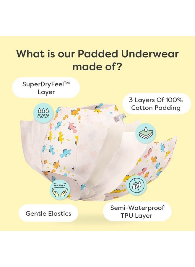 Superbottoms - superbottoms Padded Underwear for Growing Babies/Toddlers | with 3 Layers of Cotton Padding & Super DryFeel Layer| Pull-Up for Potty Training (Bum Twister- Hexy flexy, Size: 1, Pack of 2) - Image 1
