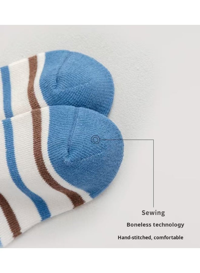 5 Pairs Breathable Socks Soft Cotton Socks for Children Novelty Cute Cartoon Cotton Sock for Boys 4-5 Years Old  Size M  14-17Cm - Image 3