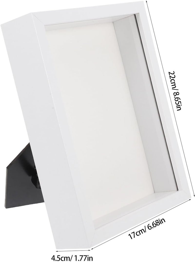 إطار صور خشبي NUOBESTY Shadow Box Frame 22x17 سم بتأثير ثلاثي الأبعاد وحماية ممتازة، تصميم عصري وبسيط لعرض الزهور المجففة والميداليات والتذكارات - Image 2