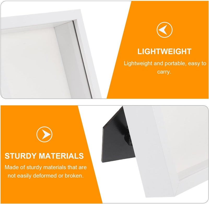 إطار صور خشبي NUOBESTY Shadow Box Frame 22x17 سم بتأثير ثلاثي الأبعاد وحماية ممتازة، تصميم عصري وبسيط لعرض الزهور المجففة والميداليات والتذكارات - Image 3
