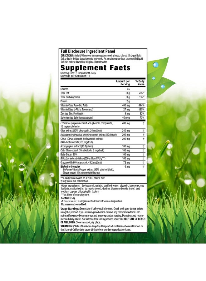 Irwin Naturals Immuno-Shield - 100 Liquid Softgels, Pack of 2 - All Season Wellness for Body's Natural Defense System - 32 Total Servings - Image 2