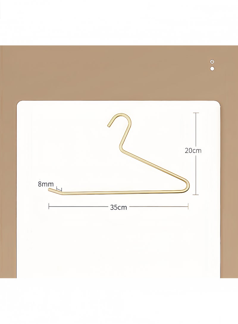 Peachjoy 10-Piece Premium Matte Gold Aluminum Pants Hanger, 13.7” Extra Smooth and Durable Metal Shirt Dress Hanger, Aluminum Alloy Hanger, Clothing Support, Clothing Hang - Image 5