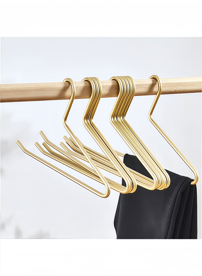 Peachjoy 10-Piece Premium Matte Gold Aluminum Pants Hanger, 13.7” Extra Smooth and Durable Metal Shirt Dress Hanger, Aluminum Alloy Hanger, Clothing Support, Clothing Hang - Image 2