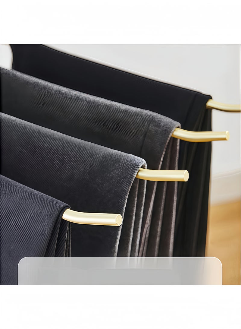 Peachjoy 10-Piece Premium Matte Gold Aluminum Pants Hanger, 13.7” Extra Smooth and Durable Metal Shirt Dress Hanger, Aluminum Alloy Hanger, Clothing Support, Clothing Hang - Image 4