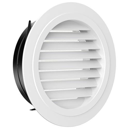 Hon&Guan 8'' Soffit Exhaust Vent, 8 Inch Round Wall Vent Cover for Bathroom Office Home (ø200mm) - Image 1