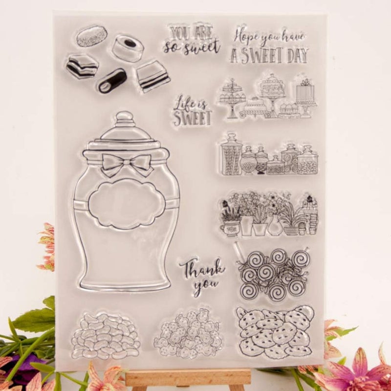 klarako Clear Silicone Stamps Cake Pattern Seal Blocks Clear Rubber Stamp for DIY Craft Scrapbooking Photo Album Card Making Decoration - Image 2