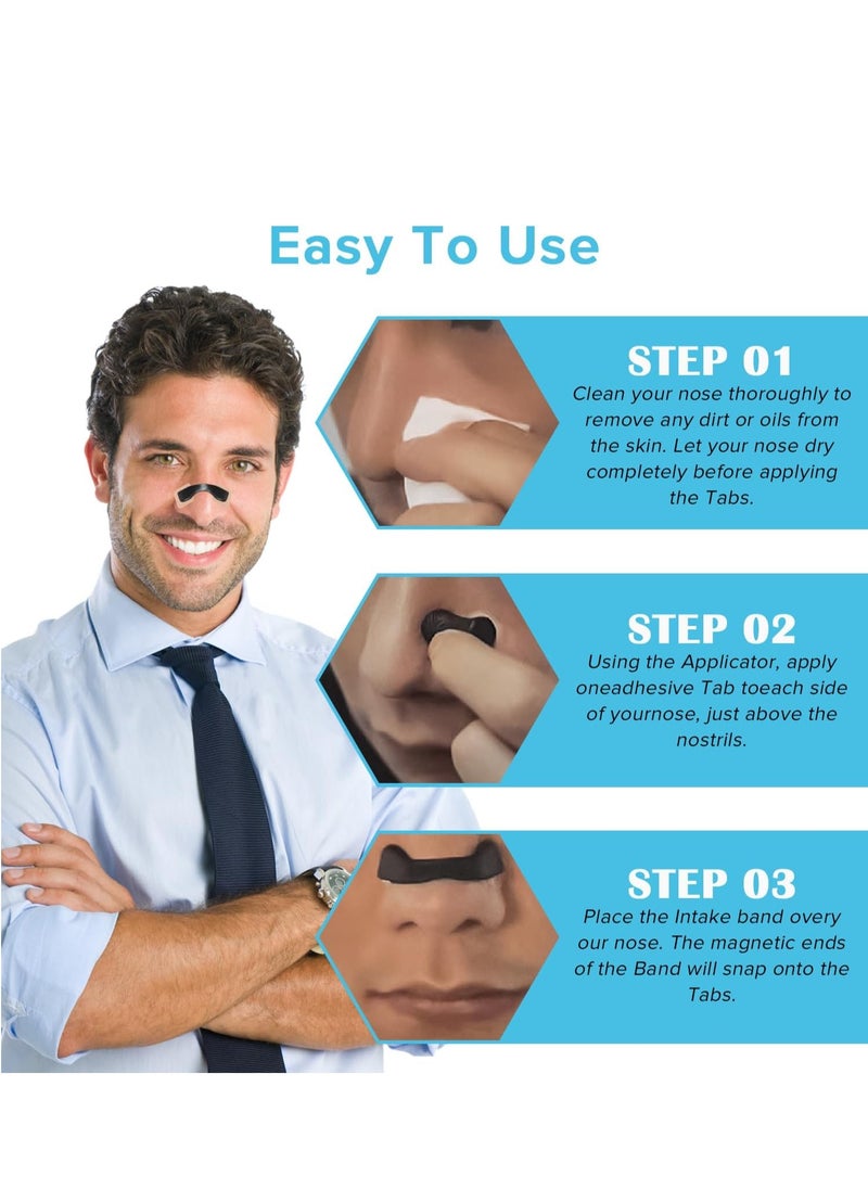 Generic - Nose Strips for Enhance Airflow (15 Pcs, Black) - Nose Magnet for Breathing, Relieve Snoring & Improve Sleep - Advanced Nasal Support for Better Breathing, Comfortable, Skin-Friendly & Sweat-Resistant - Image 1