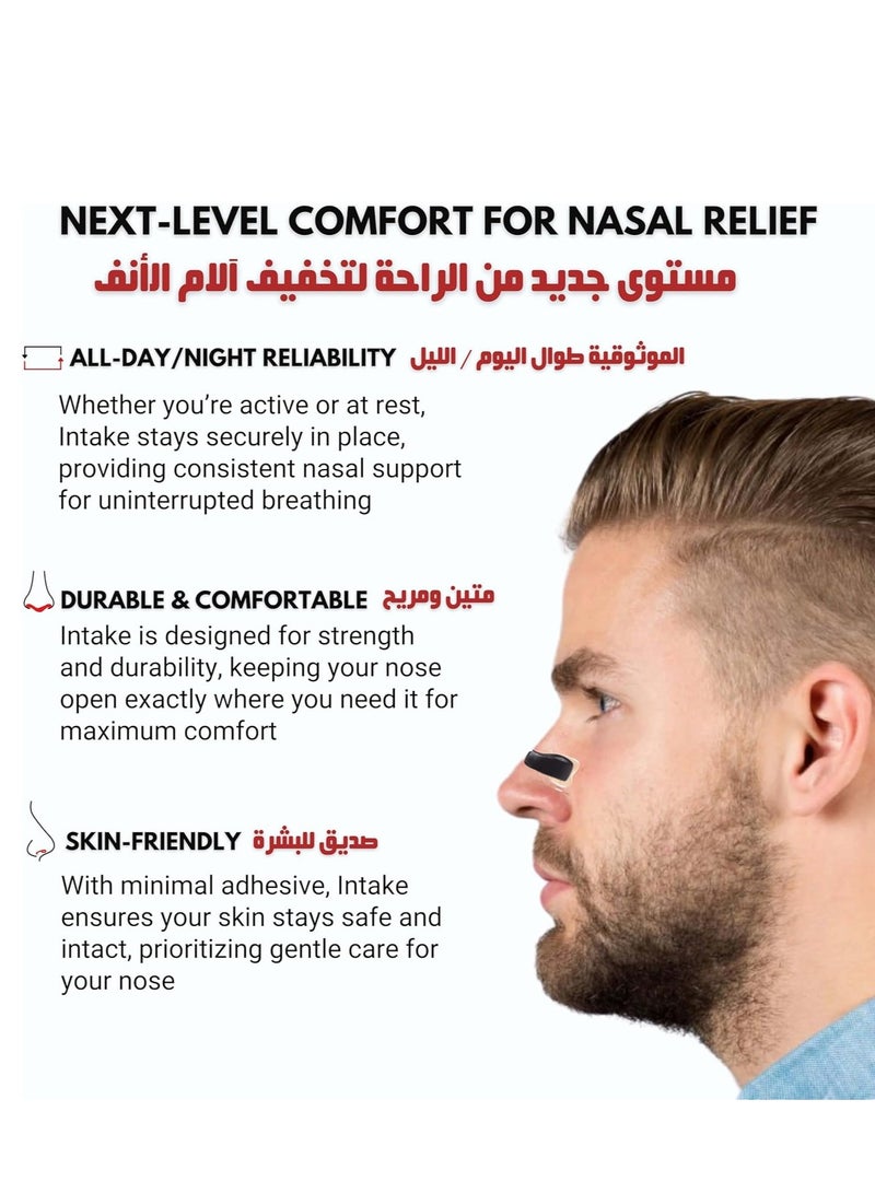 Generic Nose Strips for Enhance Airflow (15 Pcs, Black) - Nose Magnet for Breathing, Relieve Snoring & Improve Sleep - Advanced Nasal Support for Better Breathing, Comfortable, Skin-Friendly & Sweat-Resistant  - Image 3