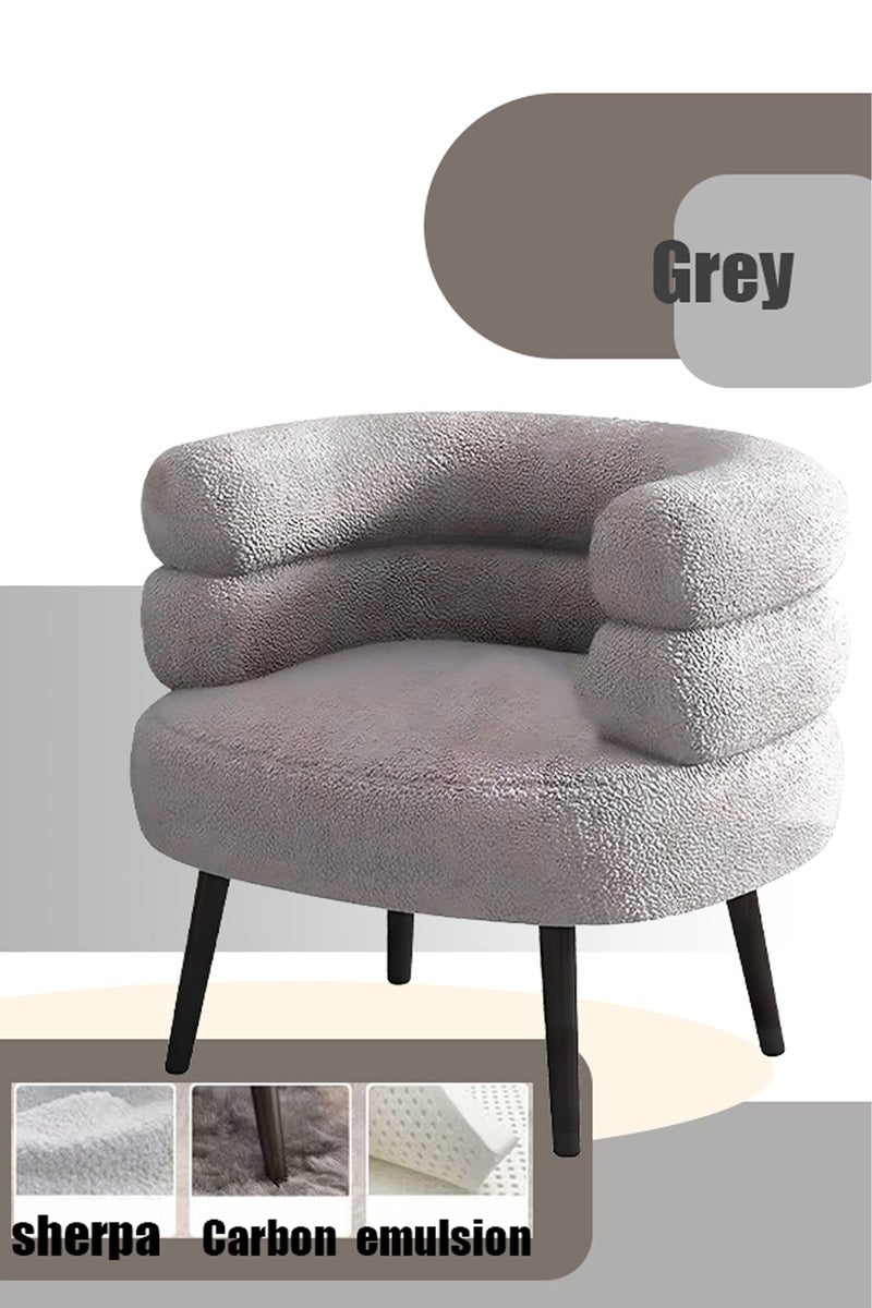 Gray fabric dressing chair, elegant and beautiful - Image 1