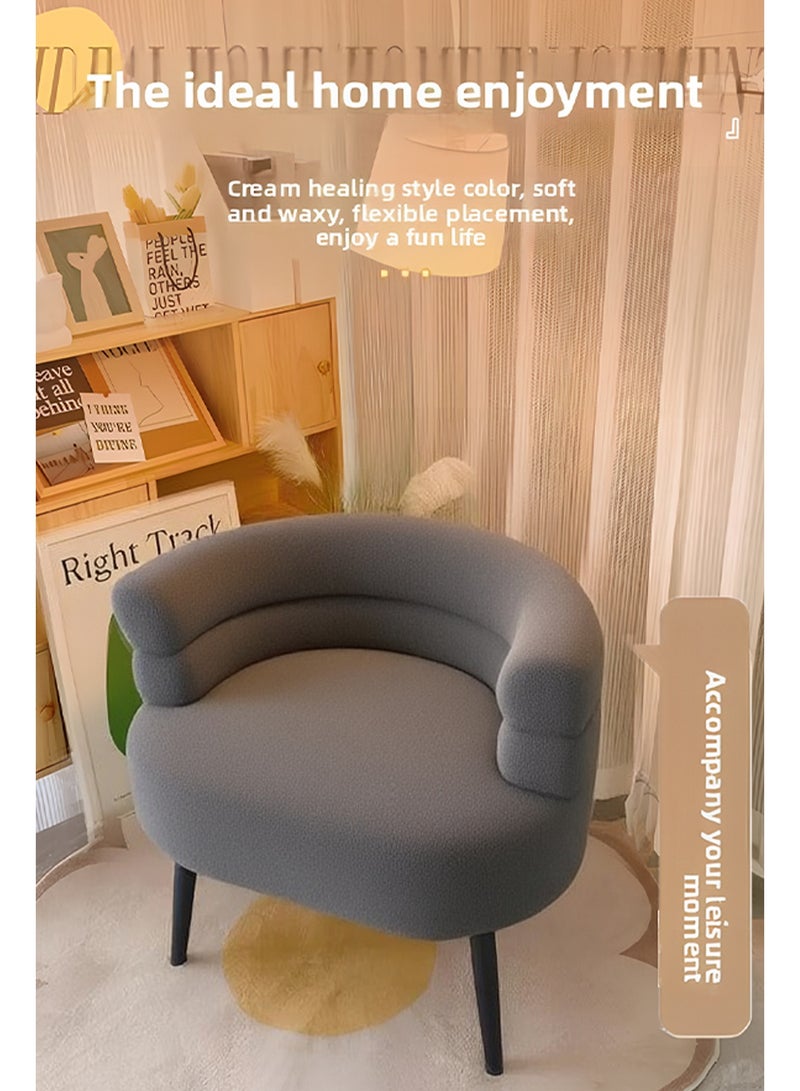 Gray fabric dressing chair, elegant and beautiful - Image 3