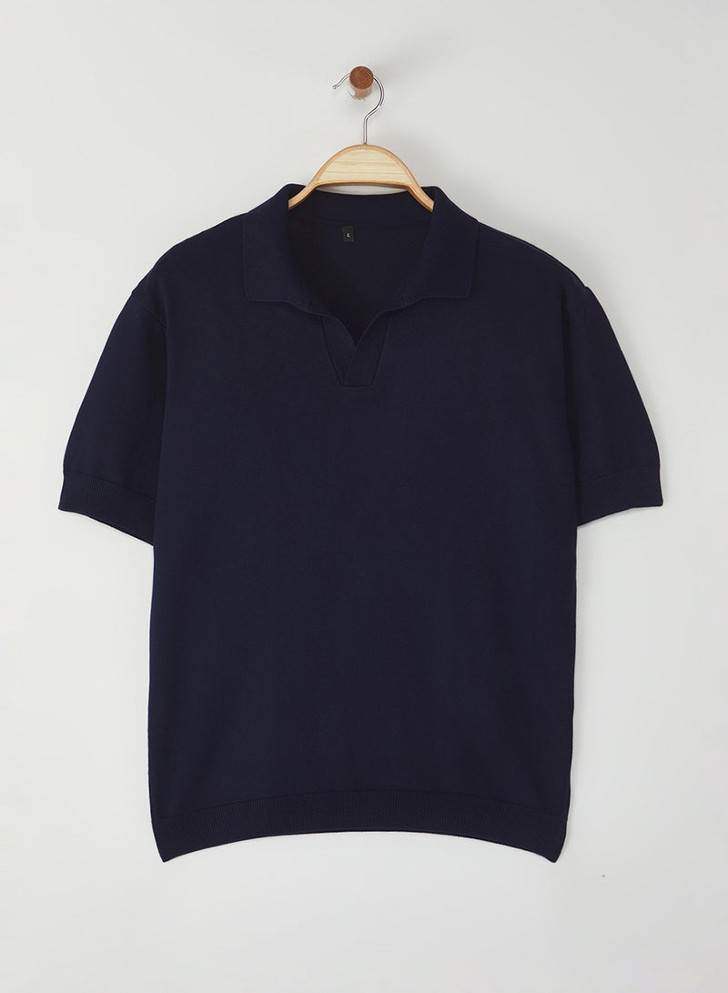 trendyol Navy Blue Regular Polo Tshirt Tmnss25Po00008 - Image 2