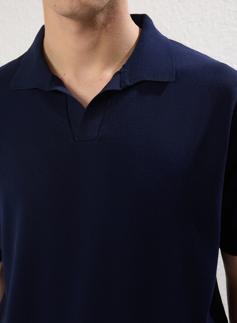 trendyol Navy Blue Regular Polo Tshirt Tmnss25Po00008 - Image 5