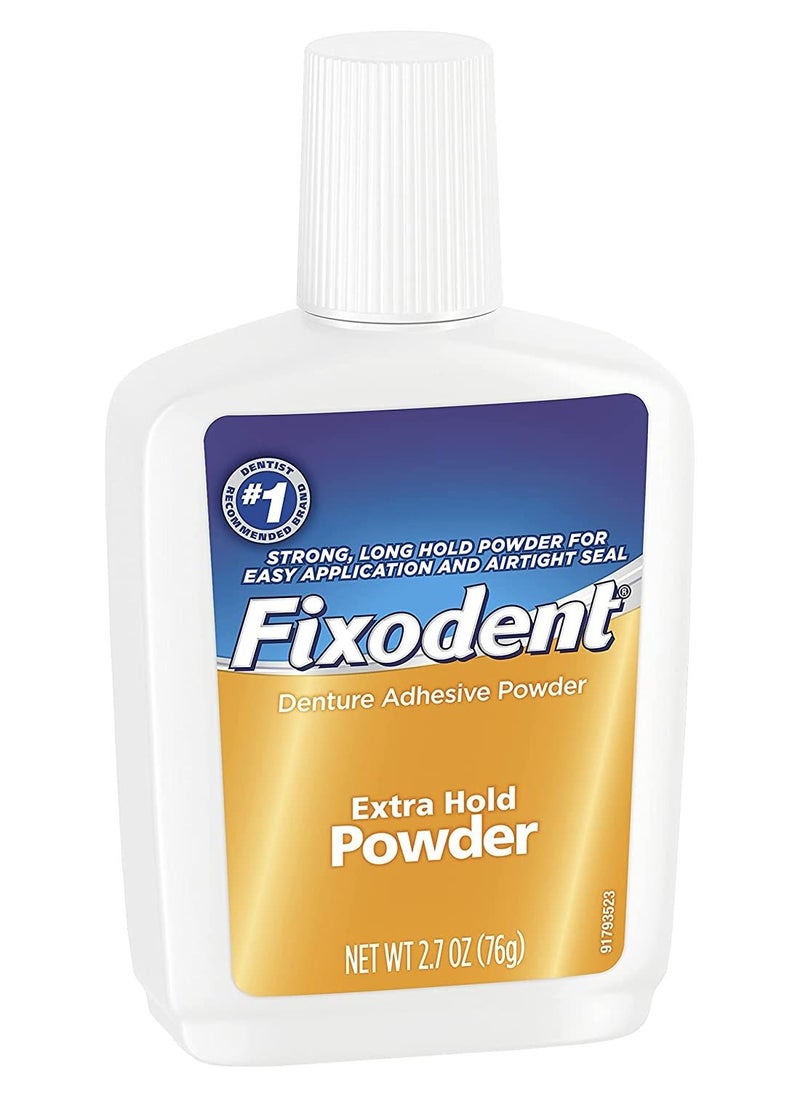Fixodent - بودرة لاصقة للأسنان الصناعية ذات تثبيت إضافي 76 جرام - Image 1