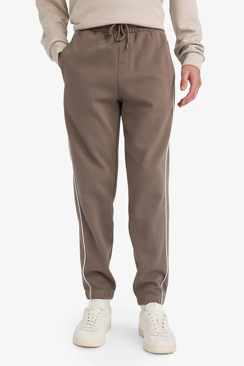 Defacto  Slim Fit Zipper Pocket Pique Trousers for Men | Best Price UAE
