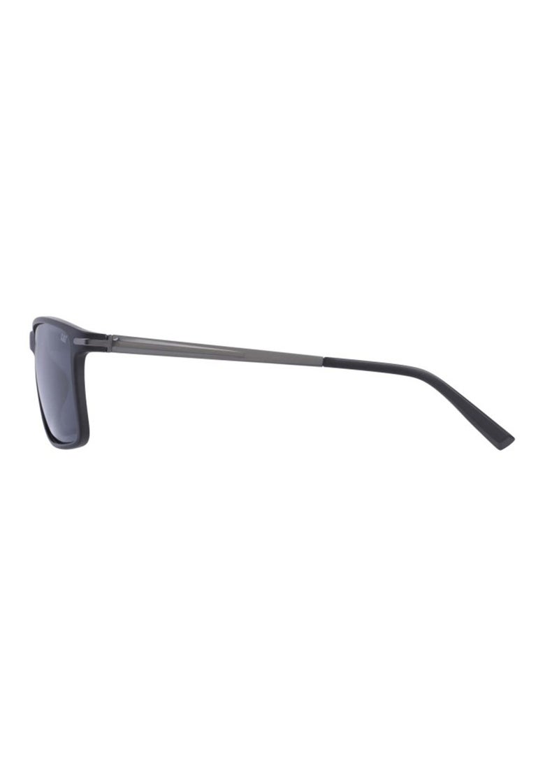 men Precision 8506 Polarized Reactangle Sunglasses Black 58 mm