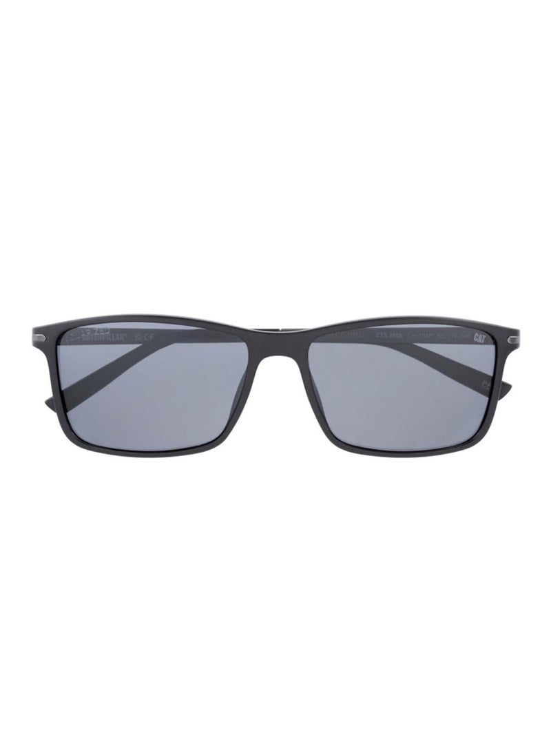 men Precision 8506 Polarized Reactangle Sunglasses Black 58 mm