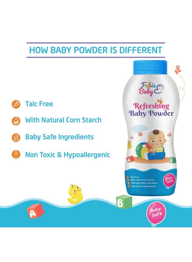 Fabie Baby Bath Time Duo, Tear Free Baby Shampoo 250 Ml With Talc-Free Baby Powder 200G, Combo Offer - Image 4