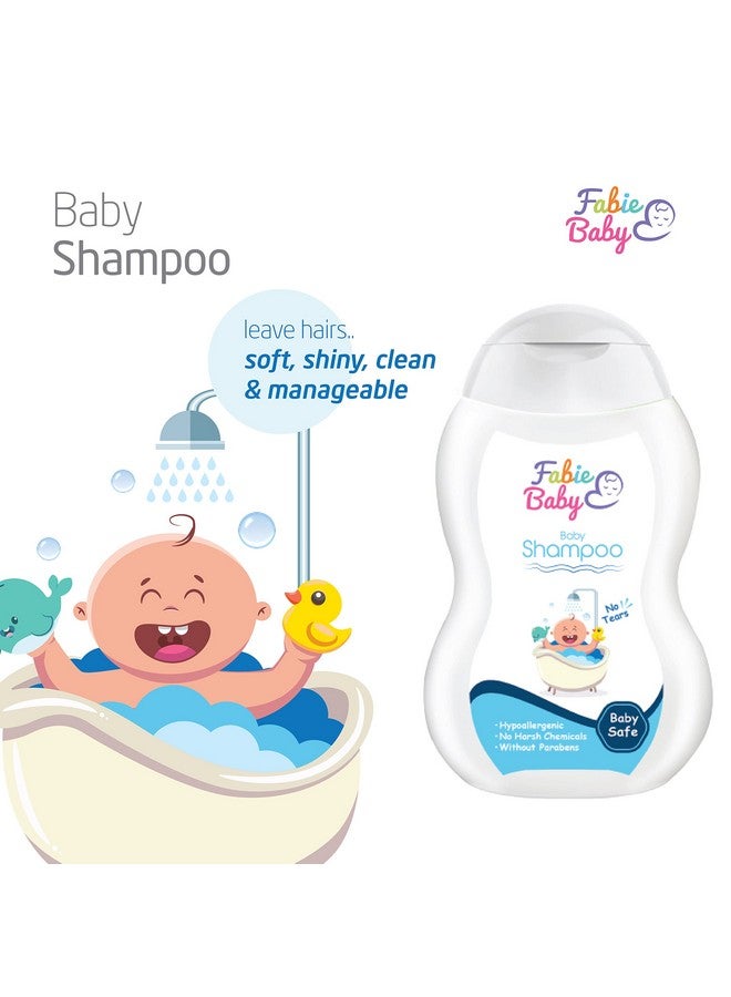 Fabie Baby Bath Time Duo, Tear Free Baby Shampoo 250 Ml With Talc-Free Baby Powder 200G, Combo Offer - Image 2