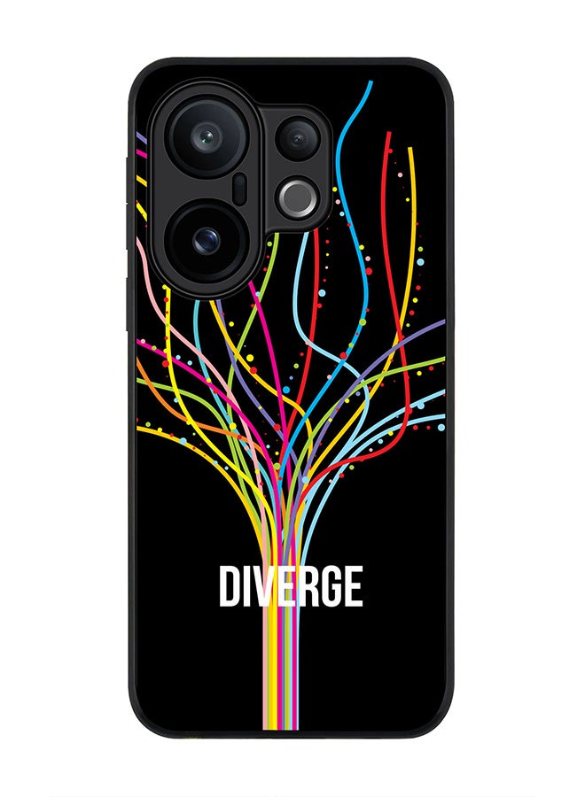 غطاء نحيف لحماية الكاميرا لهاتف vivo X200 FE / S30 Pro mini - Diverge (أسود)
