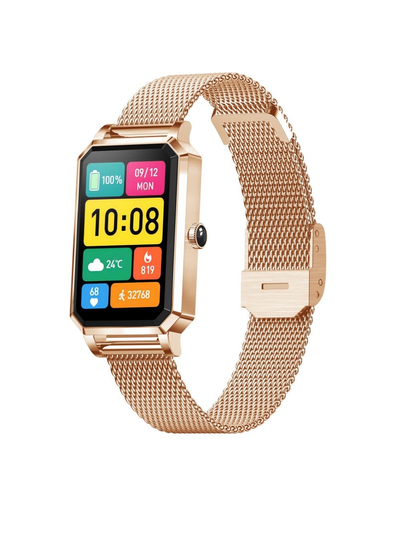 NX2 Smart Watch, IP68 Waterproof Comfortable Women Smart Bracelet, Lightweight And Durable Fitness Tracker With Pedometer Heart Rate Measurement, (1pc, Rose Golden) - Image 1