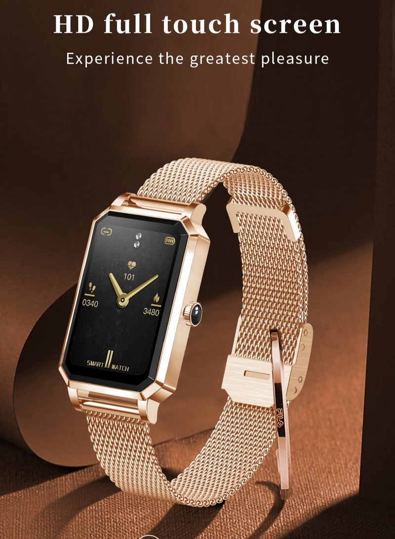 NX2 Smart Watch, IP68 Waterproof Comfortable Women Smart Bracelet, Lightweight And Durable Fitness Tracker With Pedometer Heart Rate Measurement, (1pc, Rose Golden) - Image 2