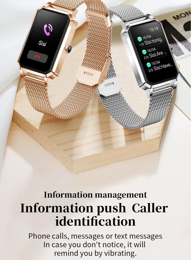 NX2 Smart Watch, IP68 Waterproof Comfortable Women Smart Bracelet, Lightweight And Durable Fitness Tracker With Pedometer Heart Rate Measurement, (1pc, Rose Golden) - Image 4