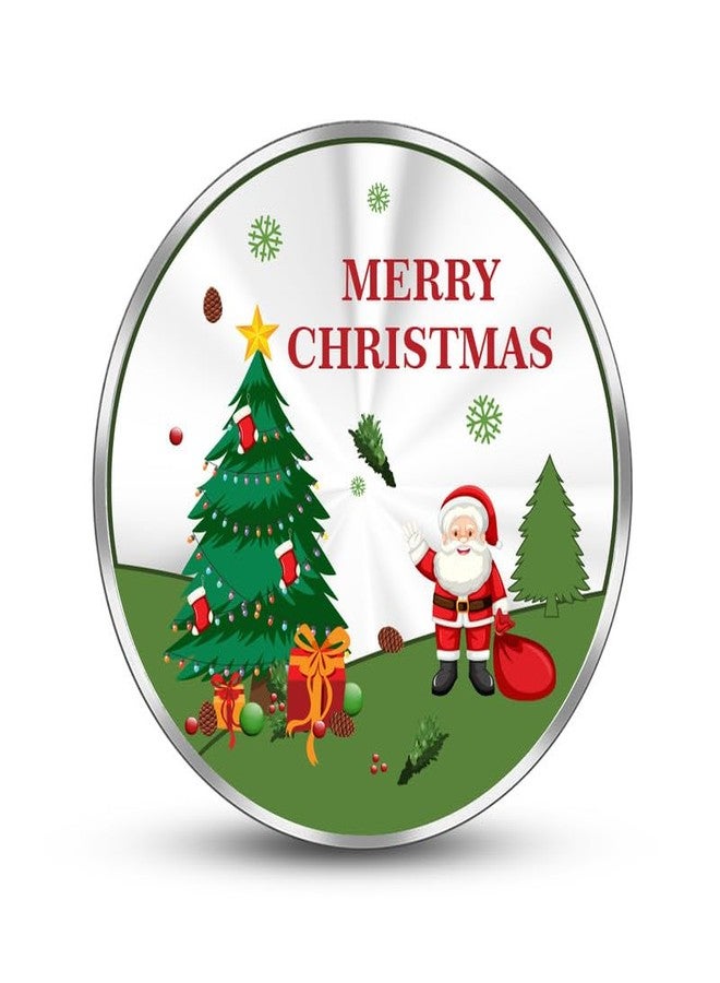 Silviya BIS Hallmarked Christmas Tree 999 Pure Silver Coin (10 Gram) Round Shape: Festive Gift - Christian Celebration - Ornament & Decoration - Religious Coin - Image 2