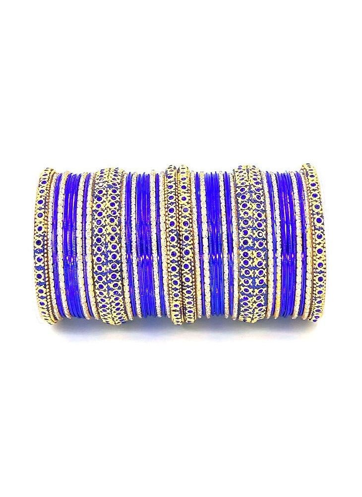 GOHONA - GOHONA Colorful Bangle Collection Beautifully Designed Indian Bollywood Style Alloy Metal Bangles for Kids Teenagers and Women - Image 1