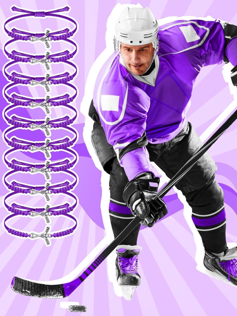 Jadive 20 Pcs Field Hockey Bracelets Adjustable Rope Hockey Bracelet Gift for Friends Players Teams Coaches - Image 3