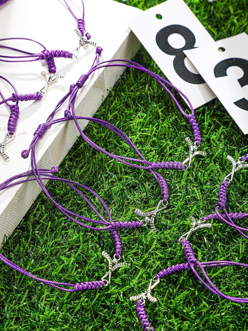 Jadive 20 Pcs Field Hockey Bracelets Adjustable Rope Hockey Bracelet Gift for Friends Players Teams Coaches - Image 4