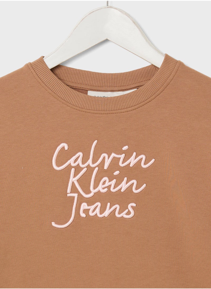 Calvin Klein Jeans Youth Graphic Logo Sweatshirt  - Image 3
