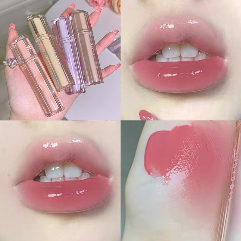 Cappuvini Cappuvini Ice Tea Mirror Lip Glaze Water Glossy Glass Lip Gloss Waterproof Non-Fading Lipstick - Image 1