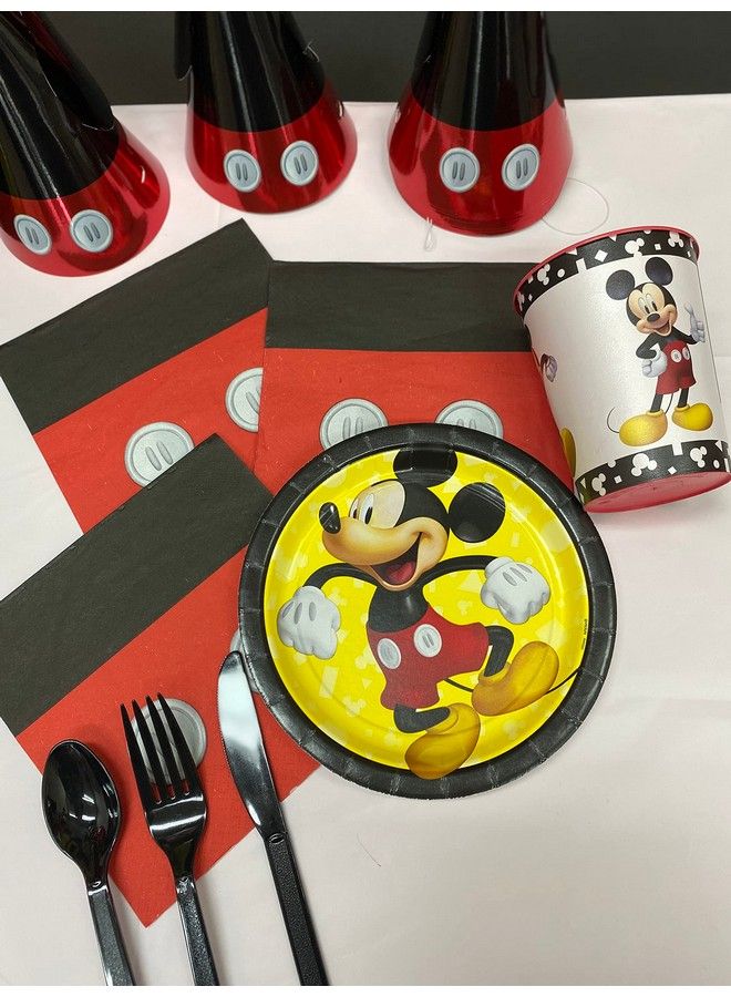 Amscan مناديل ورقية غداء ميكي ماوس 65 × 65 متعددة الألوان عبوة من 16 - Image 3