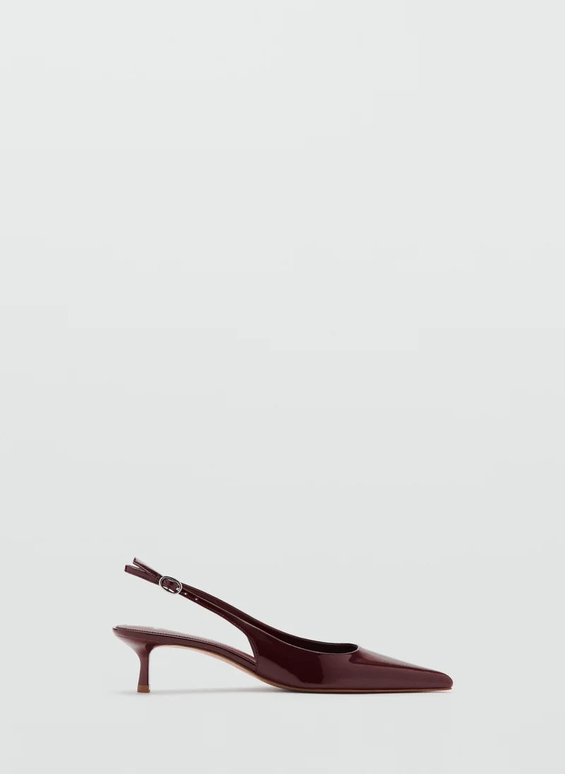 Mango Kitten-Heel Patent Leather Shoes