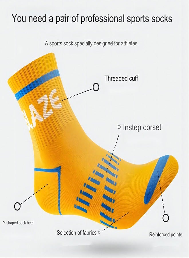 Professional Running Sports Socks, Practical Basketball Mid-Calf Men's Socks, Pure Cotton Anti-Odor And Anti-Pilling Socks For Teenagers - Image 2