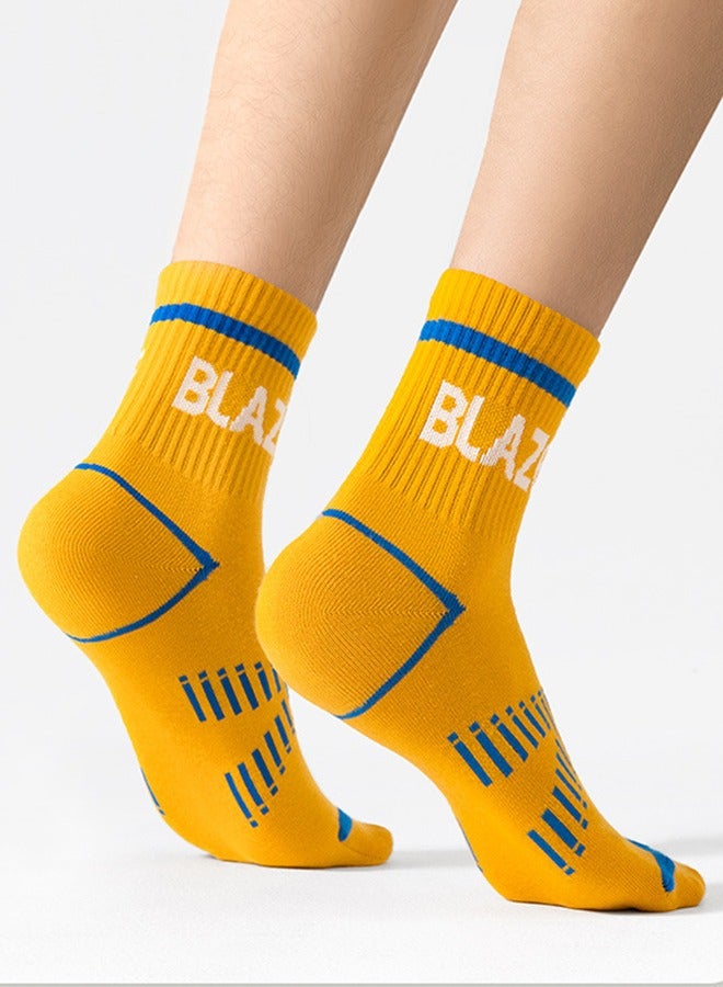 Professional Running Sports Socks, Practical Basketball Mid-Calf Men's Socks, Pure Cotton Anti-Odor And Anti-Pilling Socks For Teenagers - Image 1