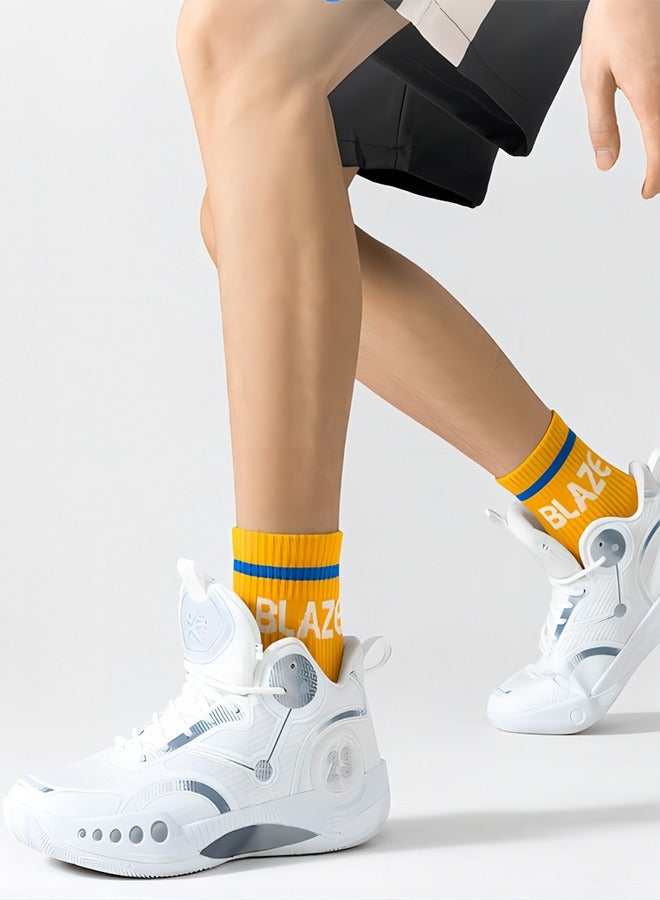 Professional Running Sports Socks, Practical Basketball Mid-Calf Men's Socks, Pure Cotton Anti-Odor And Anti-Pilling Socks For Teenagers - Image 3