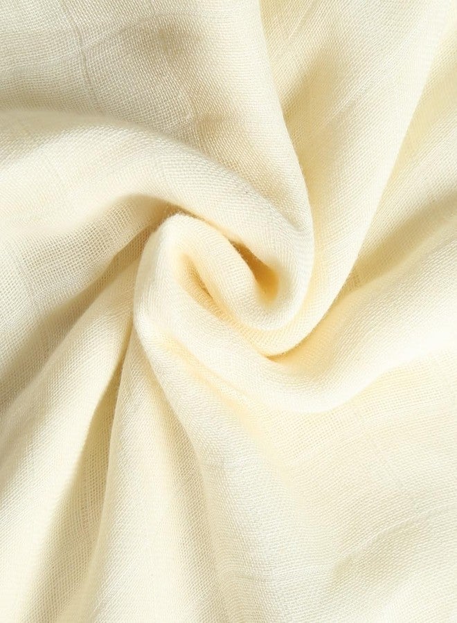 Coocuddle Bamboo Muslin Swaddle- Set of Two, Organic Cotton, Soft & Breathable, Ideal for Newborns, Perfect for Swaddling, Daily Use & Baby Sleep (Animals & Plain Lemon) - Image 3