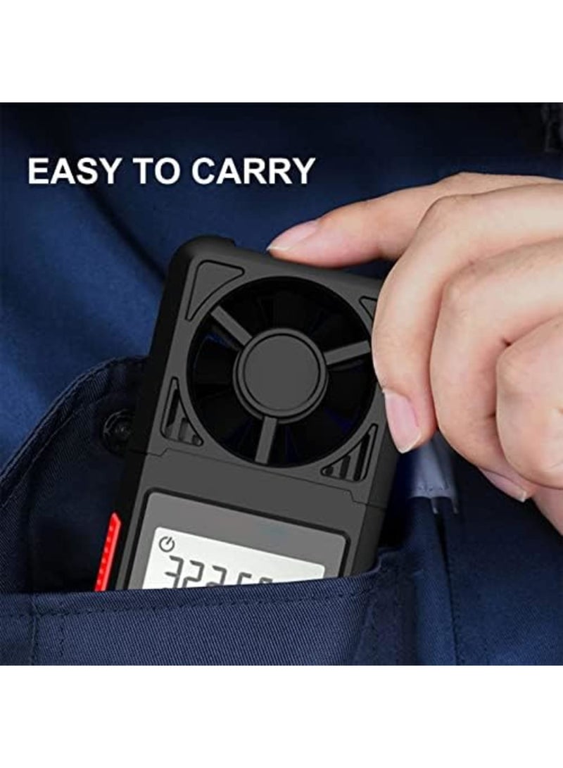 Luckam Handheld Anemometer, Digital Wind Gauges Wind Speed Meter Measures Wind Speed, Temperature, Humidity with Large Backlit LCD Display, MAX/MIN, Data Hold for Shooting Windsurfing Fishing Hunting HT605 - Image 5