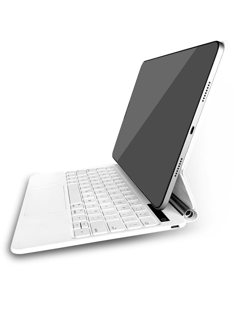 BT Magnetic Suction Touch Control Keyboard with iPad Air 4/5 iPad Pro 11'' White(with Backlight)  - Image 2