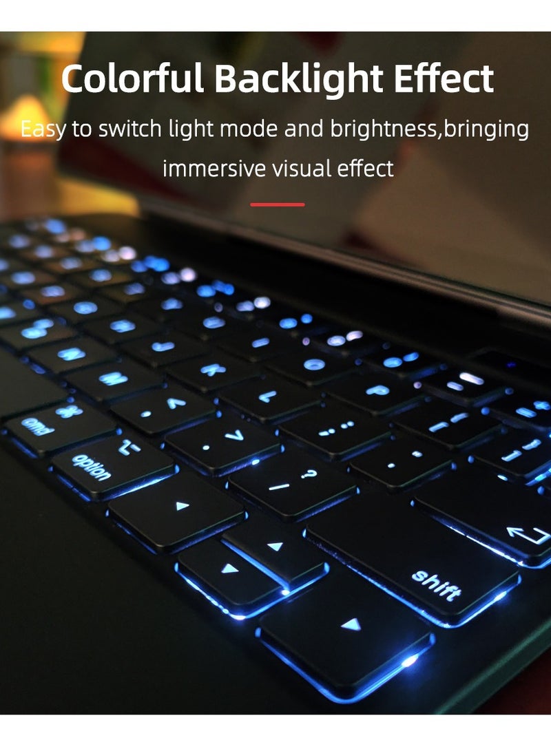 BT Magnetic Suction Touch Control Keyboard with iPad Air 4/5 iPad Pro 11'' White(with Backlight)  - Image 5