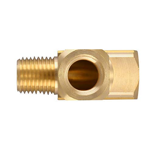 Litorange 2 PCS Metals Brass Pipe Fitting Barstock Male Branch Tee T Adapter 3/8" NPT Female x 3/8" NPT Male x 3/8" NPT Female (Pack of 2) - Image 5