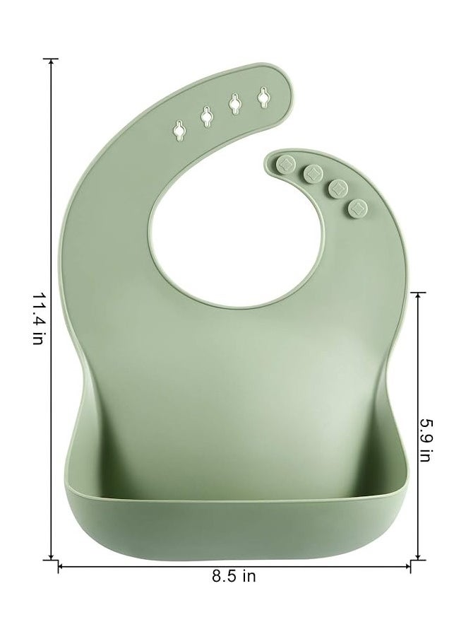 TodyJeyHo Set of 3 Cute Silicone Baby Bibs for Babies & Toddlers (10-72 Months) Waterproof, Soft, Unisex, Non Messy  - Image 4