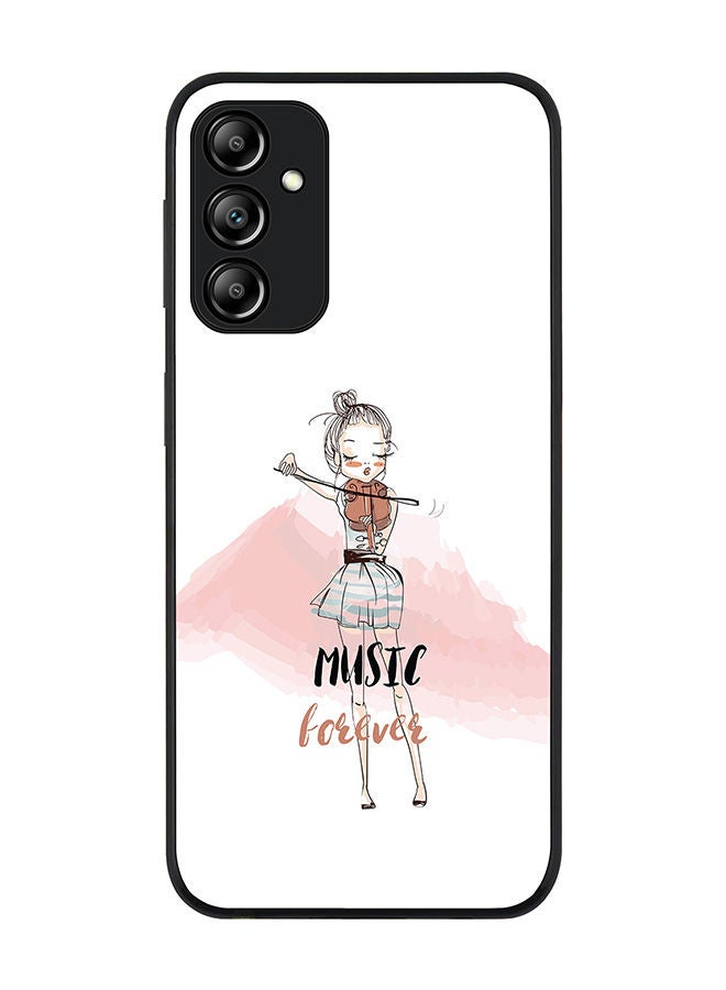 Stylizedd Rugged Black edge case for Samsung Galaxy A24 4G Slim fit Soft Case Flexible Rubber Edges Anti Drop TPU Gel Thin Cover - Music Forever - Image 1