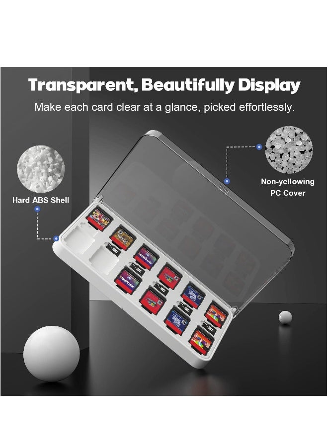 Game Card Case Base Compatible for Nintendo Switch OLED, Clear Game Card Storage Case Mount for Nintendo Switch OLED With 12 Game Card Slots and 6 Micro SD Card Slots - Image 2