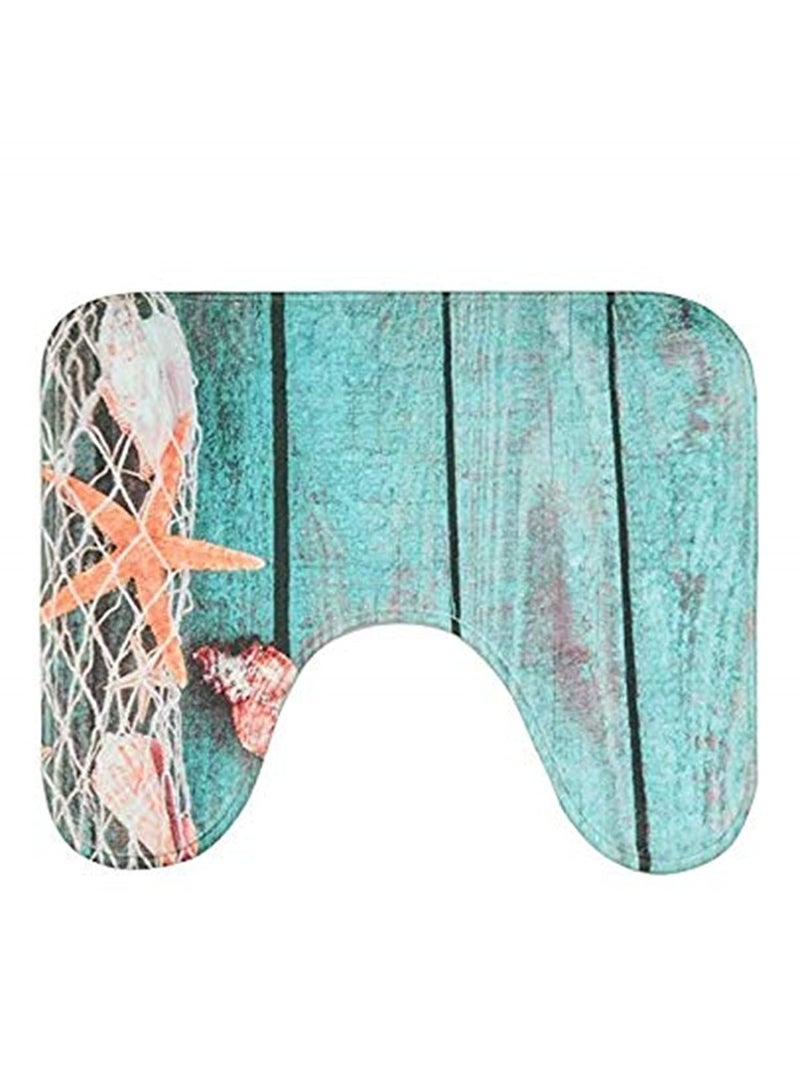 3Pcs Set Non Slip Ocean Style Bathroom Rug Lid Toilet Cover Bath Mat Indoor Outdoor Doormat for Home Front Door Floor Carpet - Image 3