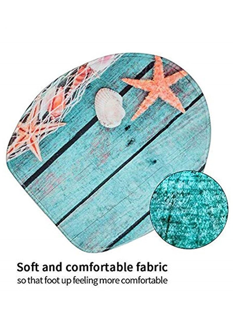 3Pcs Set Non Slip Ocean Style Bathroom Rug Lid Toilet Cover Bath Mat Indoor Outdoor Doormat for Home Front Door Floor Carpet - Image 2